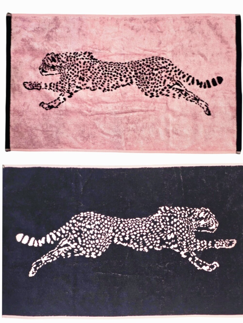 Bebe Cheetah Print Reversible Oversized Hand Towel
